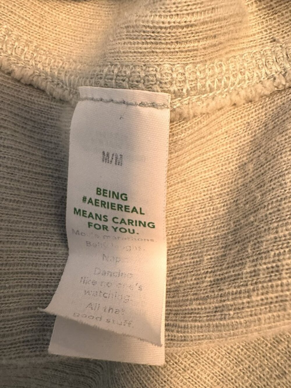 Aerie Textured Henley Hoodie – Taupe – Size Medium - CG0515 - Picture 5 of 6